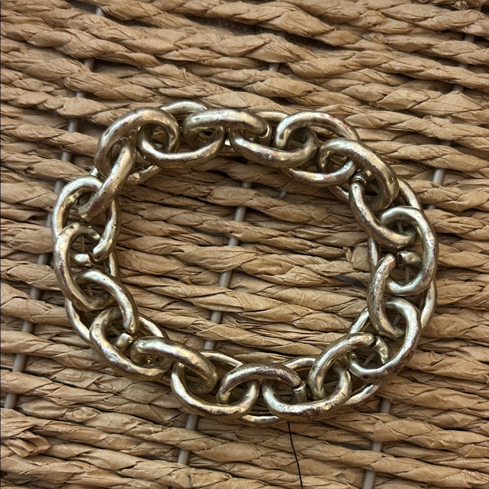 Chunky Silver Gold Chain Bracelet